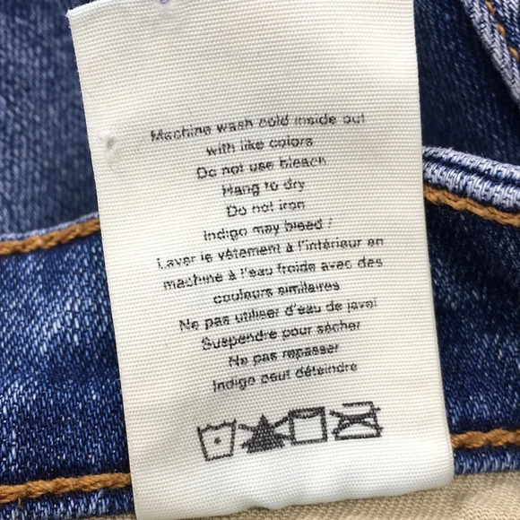 Rag & Bone Nina High Rise Ankle‎ Skinny Jeans Womens 26 Medium Distressed Denim - Picture 13 of 14